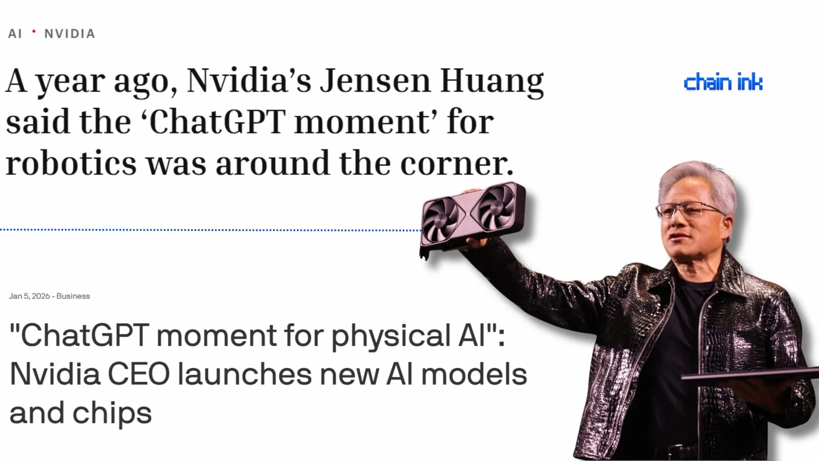 nvidia ceo jensen huang calls it the chatgpt moment for physical ai